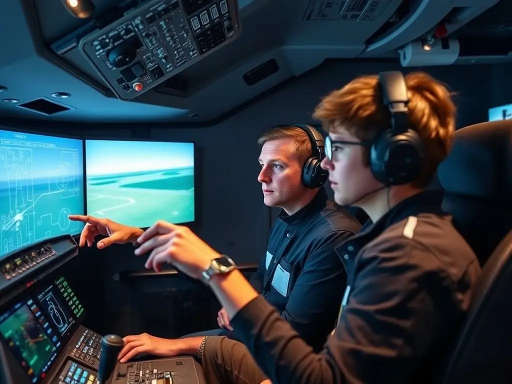 A focused image of an instructor providing one-on-one flight training in a glider, emphasizing the personalized attention and expert guidance available at AERO CLUB CHARENTAIS.
