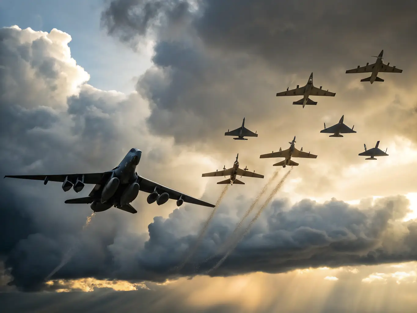 A dynamic image of various aircraft (gliders and motorized planes) in flight, highlighting the diverse aviation experiences offered by AERO CLUB CHARENTAIS.