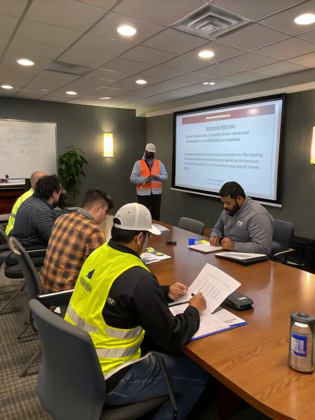 Members of the Aero Club Charentais participating in a flight safety seminar, with a focus on risk management and emergency procedures.